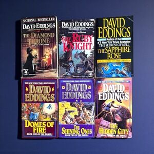 2 Complete Series Set ELENIUM & TAMULI Trilogy by David Eddings 6 Paperback Lot